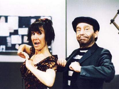Florinda Meza y Roberto Gómez Bolaños, en los años noventa.