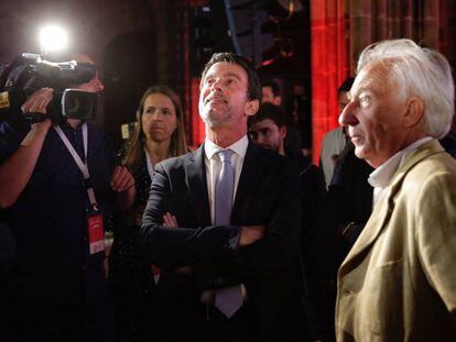 Manuel Valls, amb Albert Boadella.