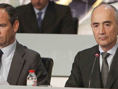 &Iacute;&ntilde;igo Meir&aacute;s y Rafel del Pino, consejero delegado y presidente de Ferrovial, respectivamente.