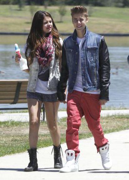Justin Bieber y Selena Gómez.