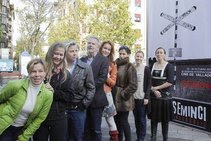 La comitiva del Instituto Sueco de Cine, la semana pasada en Valladolid.