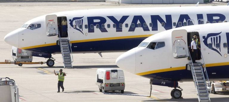 Aviones de Ryanair, en imagen de archivo.