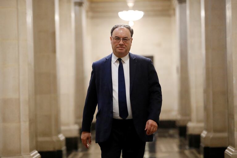 El gobernador del banco central británico, Andrew Bailey.
