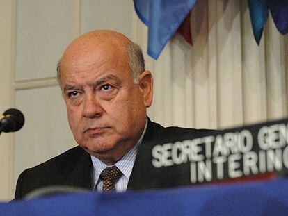 José Miguel Insulza, ayer en Washington.
