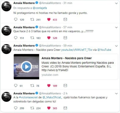 tuits Amaia Montero