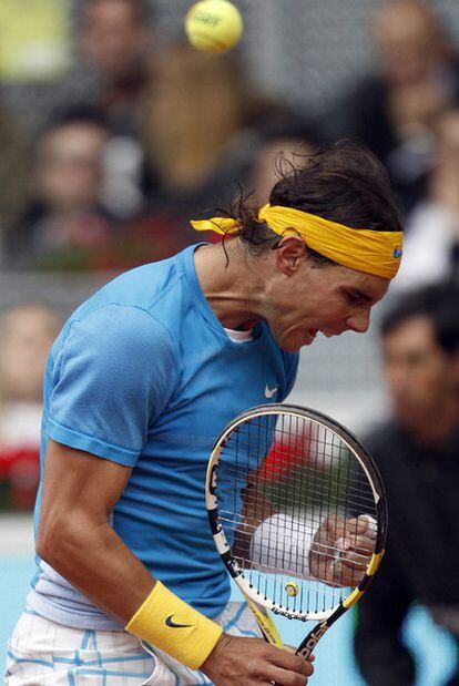 Nadal, tras ganar ayer a Dolgopolov.