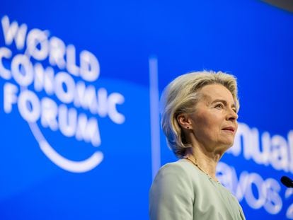 La presidenta de la Comisión Europea, Ursula von der Leyen, en el foro de Davos en 2024.