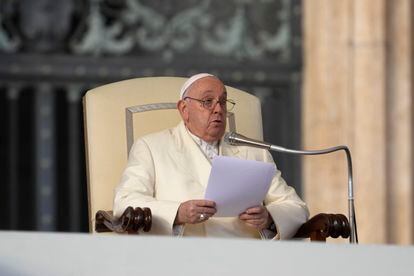 El papa Francisco, durante la audiencia general en la plaza de San Pedro del Vaticano, el pasado miércoles.