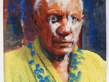 Retrato del artista reinterpretado por Dario Fo para el libro 'Picasso desnudo'