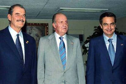 Vicente Fox, presidente de México, viajó a Costa Rica para almorzar con el rey Juan Carlos y con Zapatero.