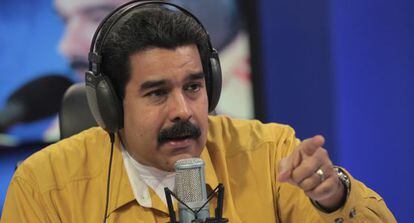Nicol&aacute;s Maduro durante la transmisi&oacute;n de su programa el martes