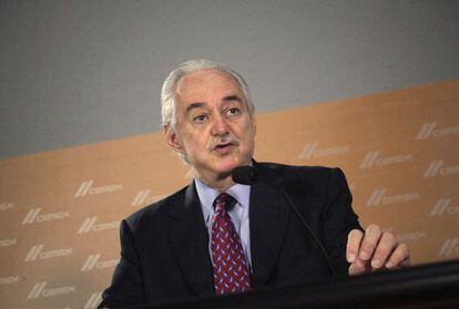 Lorenzo Zambrano, en una conferencia en Monterrey en febrero.