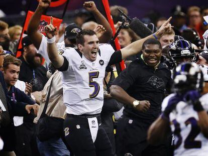 Flacco celebra el triunfo de los Ravens.