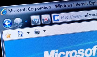 El navegador Internet Explorer de Microsoft.