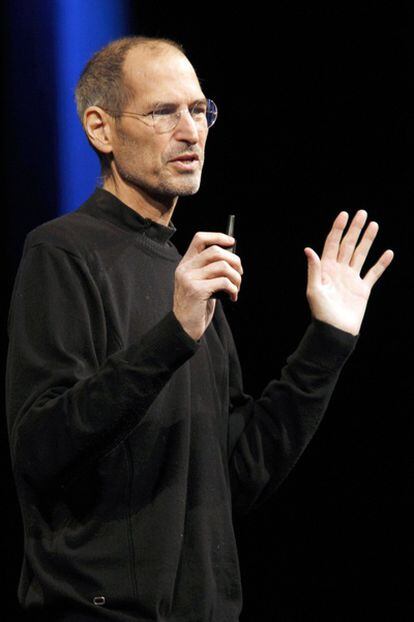 Steve Jobs en la conferencia de Apple.