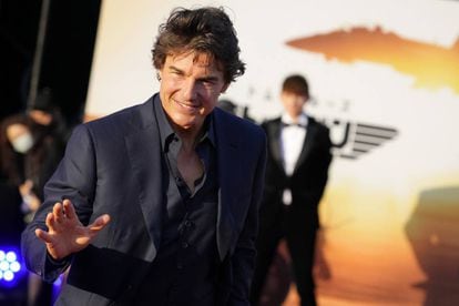 Tom Cruise en el estreno en Japón de la película Top Gun: Maverick