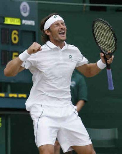 Ferrero celebra su pase a cuartos de final en Wimbledon