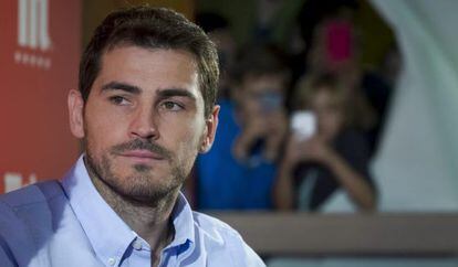 Casillas, durante el acto publicitario.