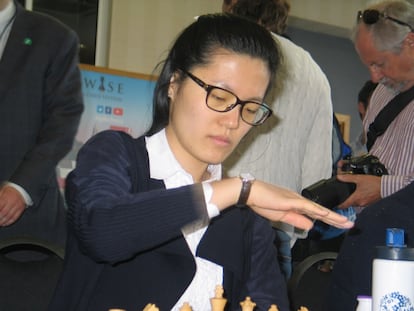 Yifán Hou, actual campeona del mundo, hace dos semanas en Gibraltar