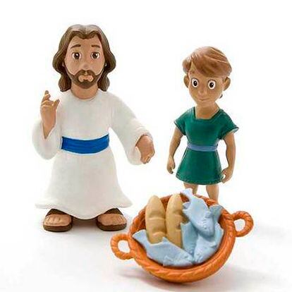Uno de los muñecos de jezucristo que venden los supermercados Wal-Mart