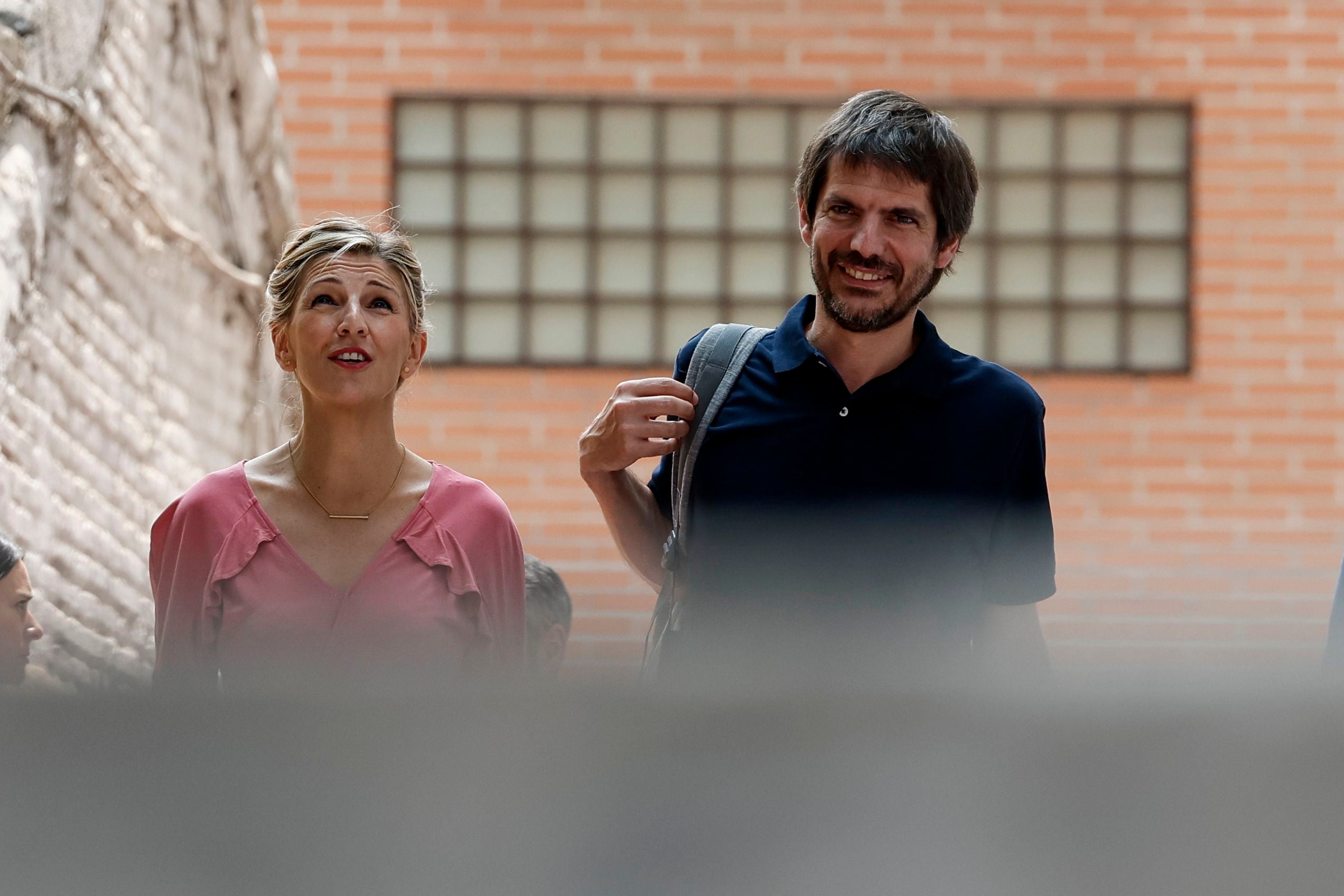 La líder de Sumar, Yolanda Díaz, y el portavoz, Ernest Urtasun, este martes en Madrid.