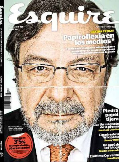 Portada de la revista 'Esquire' dedicada a Juan Luis Cebrián