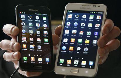 Los nuevos Galaxy III de Samsung.