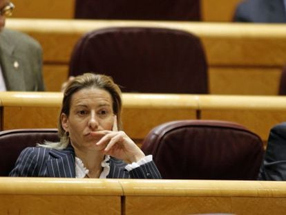 Marta Dom&iacute;nguez, en el Senado. 