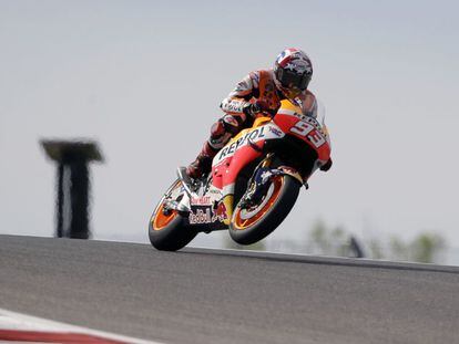 Marc M&aacute;rquez en el circuito de Las Am&eacute;ricas, en Austin.