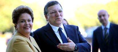 Dilma Rousseff (izquierda) y Dur&atilde;o Barroso, en la visita a Brasilia de este &uacute;ltimo, el pasado julio. 