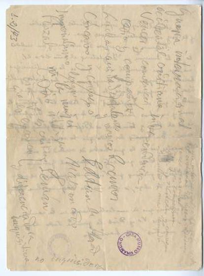 Notas que tomó Unamuno para la intervención el 12 de octubre de 1936.