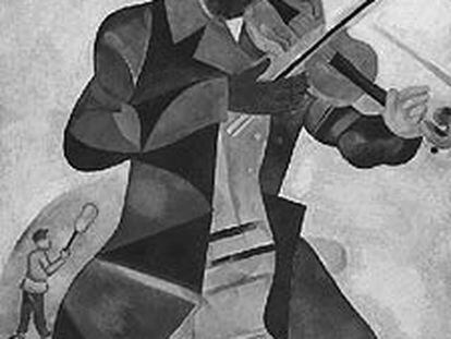<i>Violinista verde</i> (1923-1924), de Chagall, en la exposición <i>De Picasso a Pollock</i> .