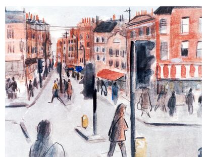 El encaje de las calles de Londres dibujado por Lizzy Stewart en una imagen cedida por la editorial Errata Naturae.