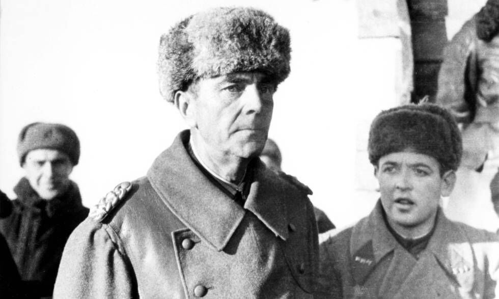 El mariscal Friedrich Paulus, prisionero tras su rendición en la batalla de Stalingrado, en febrero de 1943.