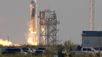 El viaje al espacio de Jeff Bezos, en imágenes