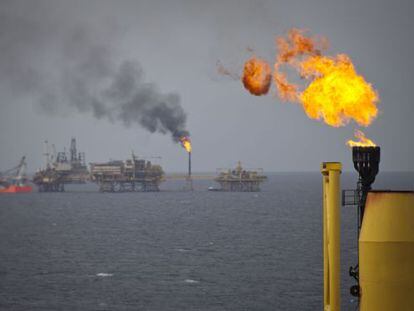 Instalaciones de Pemex en el Golfo de M&eacute;xico. 