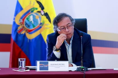 El presidente de Colombia, Gustavo Petro, participa en el undécimo gabinete binacional Ecuador-Colombia esta semana, en la población fronteriza de Tulcán (Ecuador).
