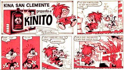 Soy muy fuerte y voy un poco pedo: Kinito en el tebeo 'Tío Vivo' (1967).