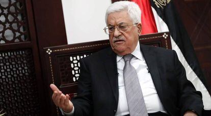 El presidente palestino, Mahmud Abbas, el lunes en Ramala