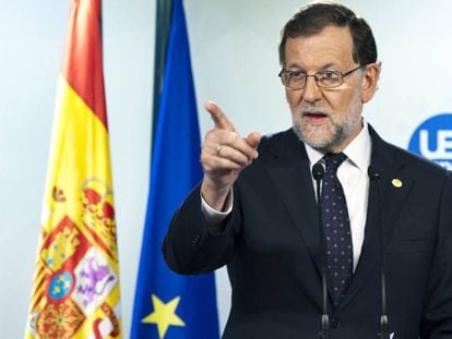 Mariano Rajoy, tras el Consejo Europeo.