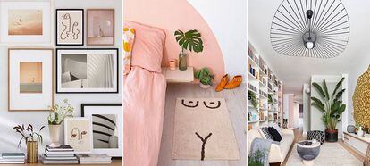 Plantas, formas femeninas, 'estética Matisse' y mucho rosa son algunos de los elementos básicos de la decoración 'millennial'.