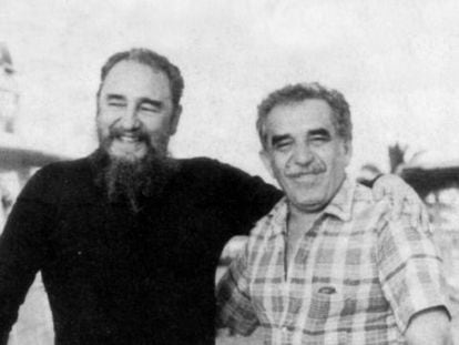 Fidel Castro y Gabriel Garc&iacute;a M&aacute;rquez hacia 1985, portada del libro &quot;Gabo y Fidel. El paisaje de una amistad&quot;, de &Aacute;ngel Esteban y St&eacute;phanie Panichelli