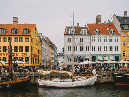 Puerto de Nyhavn, en Copenhague.