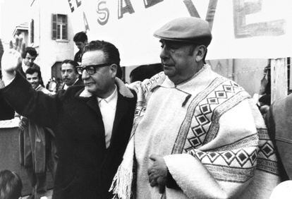 Salvador Allende y Pablo Neruda.