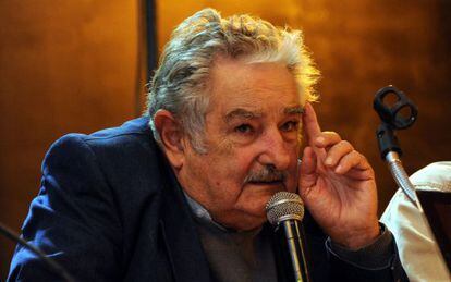 El presidente de Uruguay durante un acto público este miércoles en Montevideo.