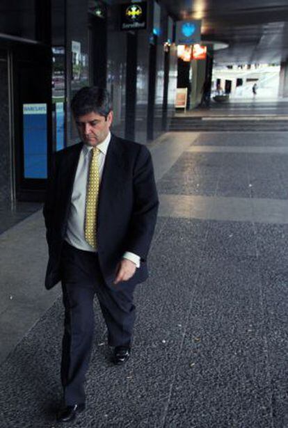 Fernando Martín, el dia en el qual va presentar la suspensió de pagaments de Martinsa-Fadesa al juliol de 2008, en sortir de la seva oficina