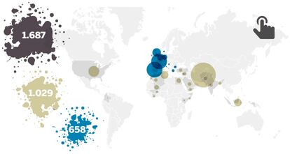 GRÁFICO: Ciudadanos de la UE muertos en atentados terroristas