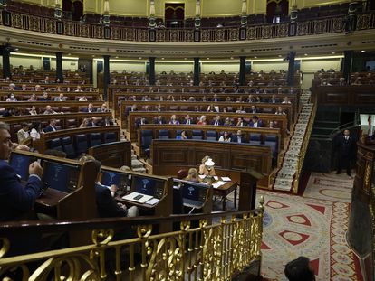 Vista general del hemiciclo del Congreso de los Diputados.