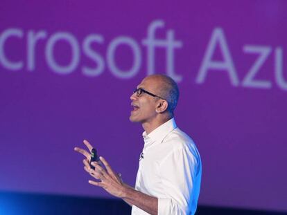 Satya Nadella, CEO de Microsoft, en la dotNet Spain Conference 2016, celebrada en Madrid en febrero del pasado a&ntilde;o.