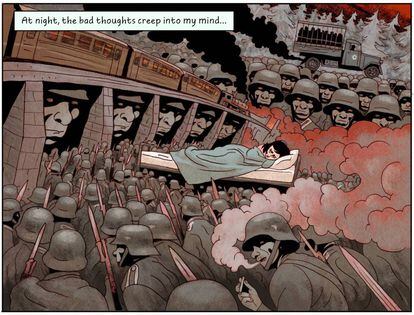 Una viñeta de la novela gráfica 'El diario de Ana Frank', de Ari Folman y David Polonsky.